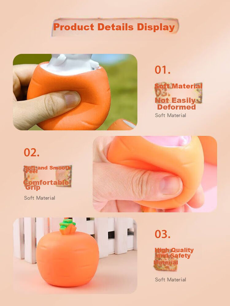 Huashimeng Squeeze Toy Rabbit, Stress Relief Ball, Creative Office And Children's Prank, Decompression Gadget 4