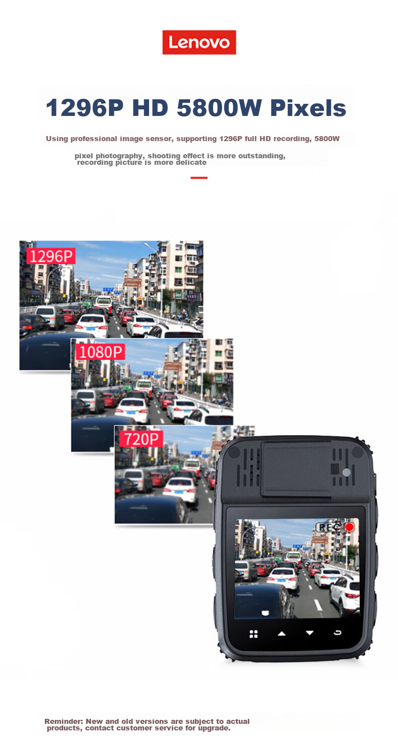 Lenovo DSJ-1Z 58MP Ultra HD Infrared Night Vision Law Enforcement Body Camera with 64GB Storage 9