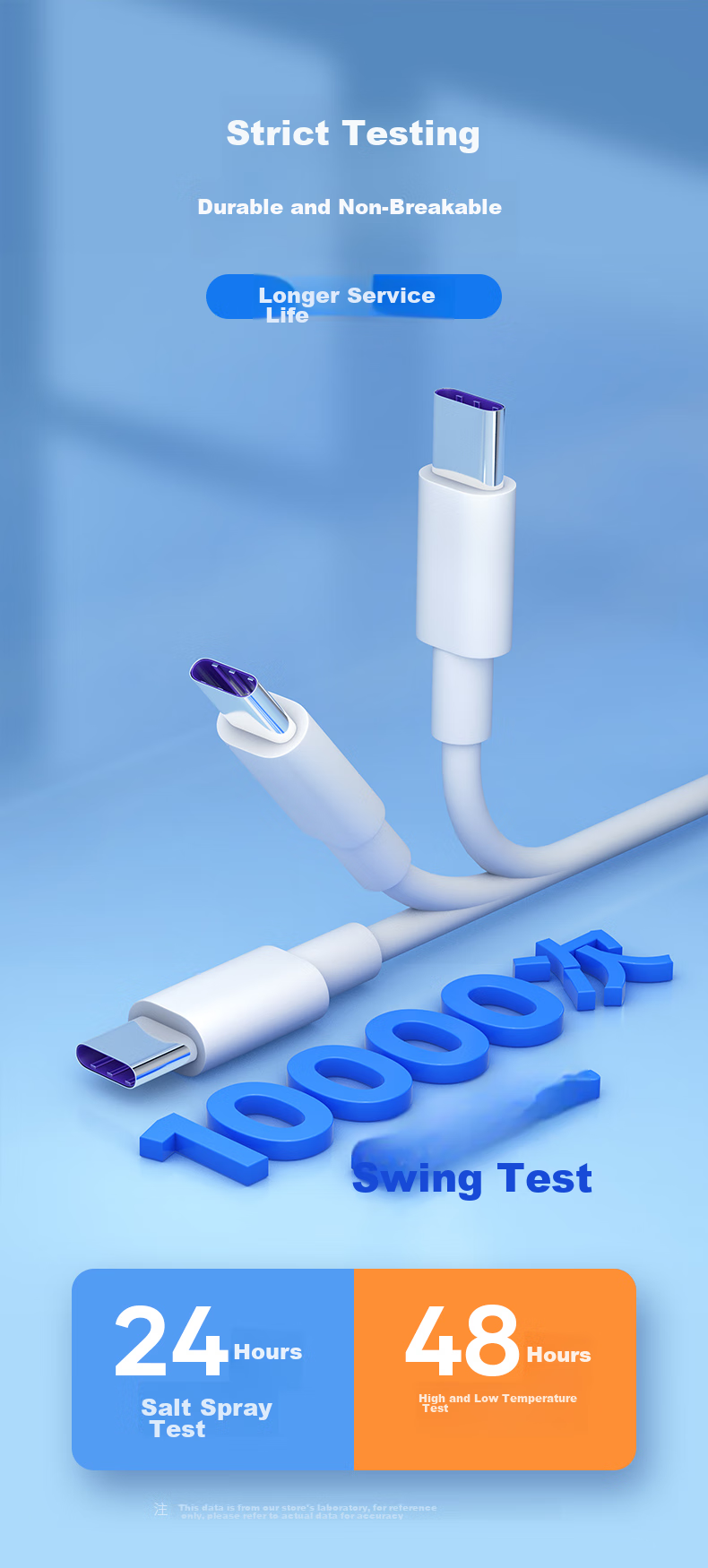 HP Type-C Data Cable 5A, Huawei Super Fast Charging for Mate30/P40pro, Android Phone Charging Cable 9