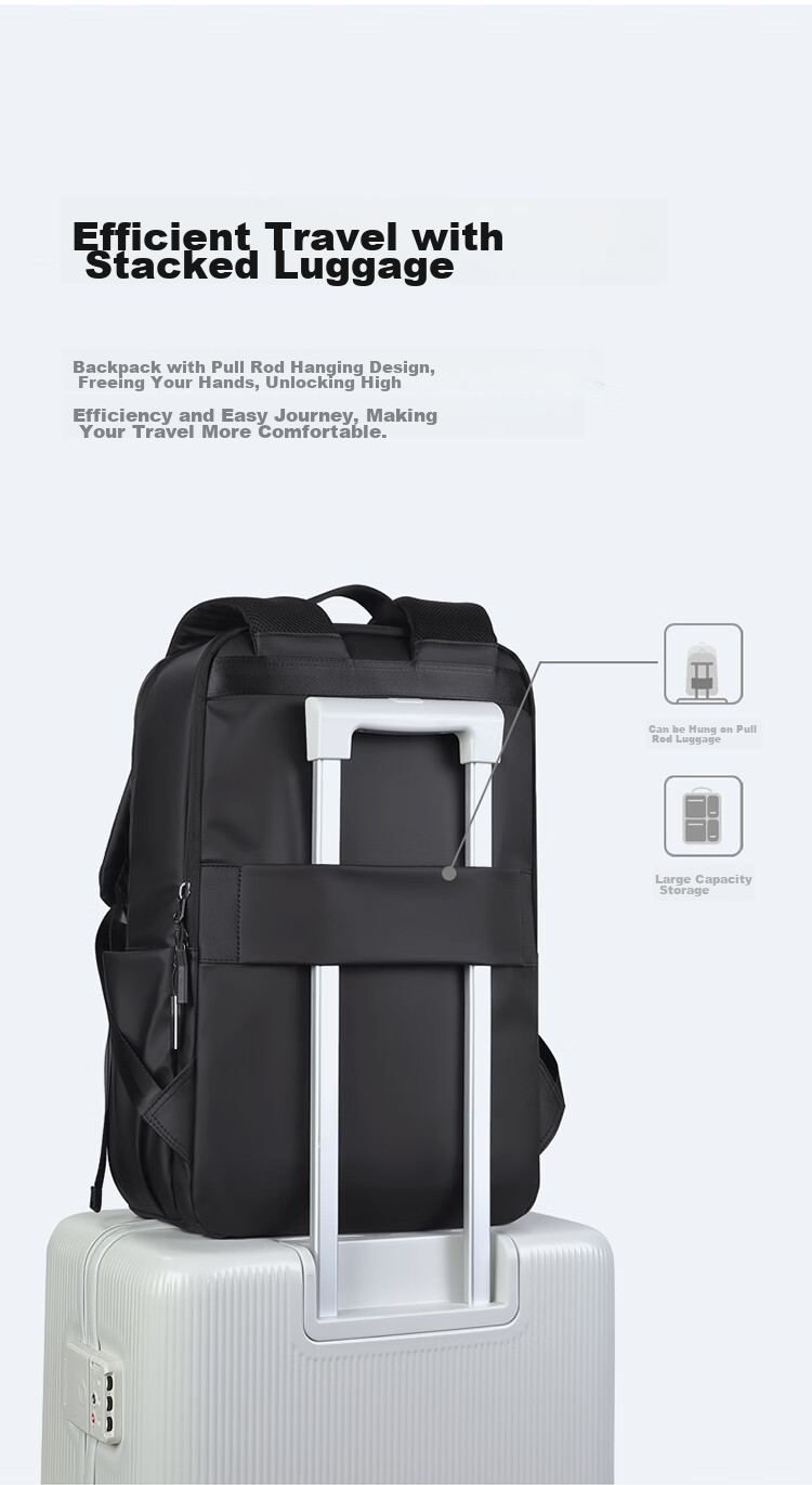GOLF Backpack for Men, Travel Backpack, 15.6/16 Inch Laptop Bag, Student Schoolbag with Multiple Compartments, Business Commute Bag 11