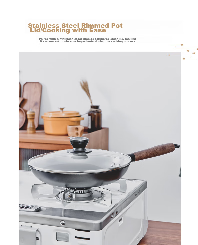 Dianjiang Cast Iron Skillet, 26cm, Non-Coated, Traditional Pan for Home Use, Breakfast Frying, And Steak Cooking 8