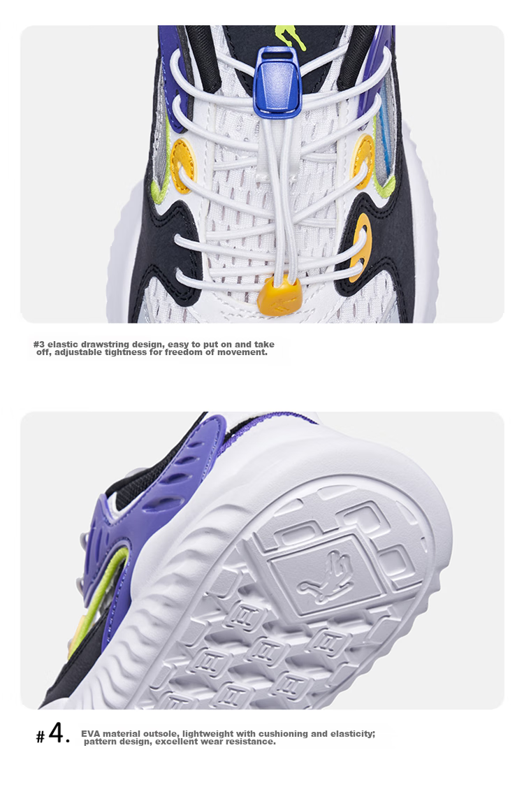 QIAODAN Boys' Cage Shoes, Children's Summer Breathable Sports Running Shoes, Big Kids' Cool Shock-Absorbing Sneakers, Size 40 47