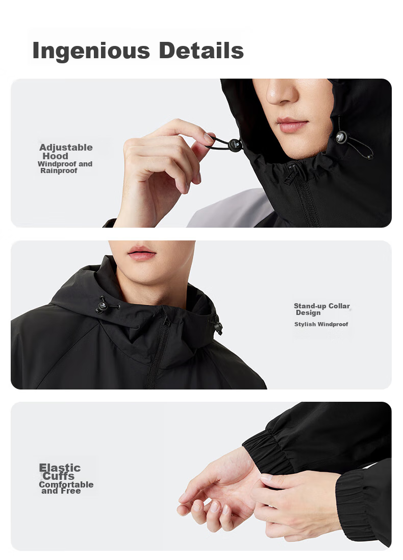 CAMEL Outdoor Sports Jacket for Men, Hooded Windproof Trendy Youth Hiking Coat, Spring And Autumn Season, M34BAKI098 10