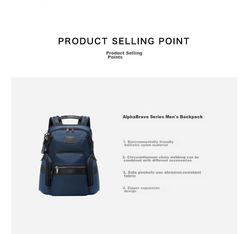 TUMI ALPHA BRAVO Men's Backpack, Stylish Commuter, Ballistic Nylon, Durable Large Capacity Laptop Bag 4