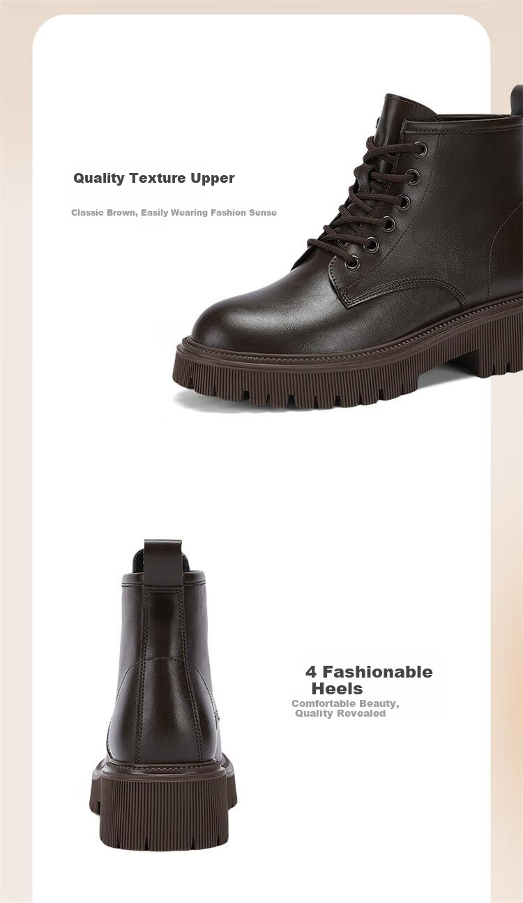 Daphne Brown Martin Boots Women 2023 Autumn Winter Short Boots British Style Ankle Boots Black Size 36 5