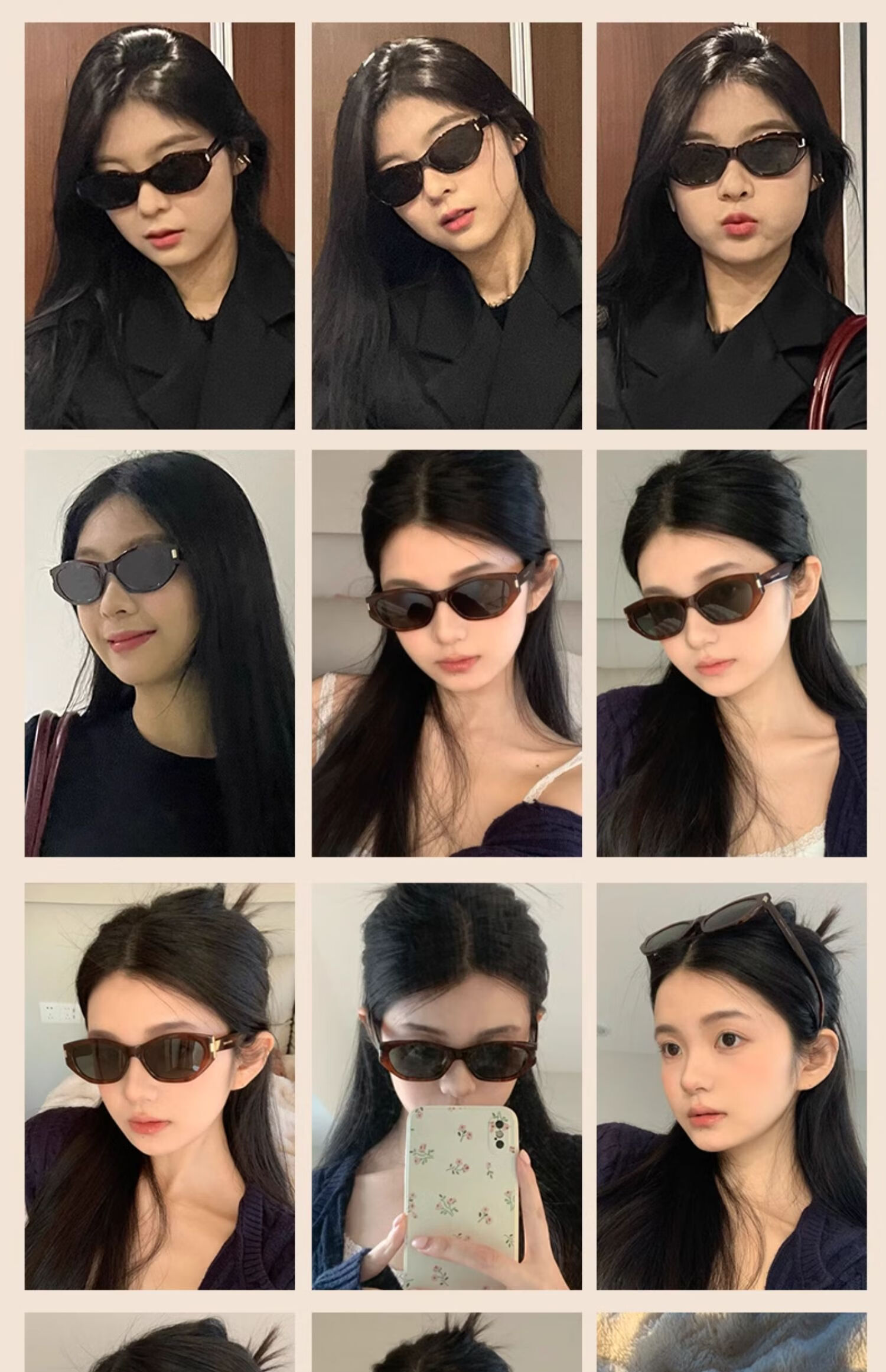 HELEN KELLER Sunglasses for Men And Women, New Style UV Protection Polarized Sunglasses for Driving, Outdoor Sun Protection, High-End Cat-Eye Sunglasses 20