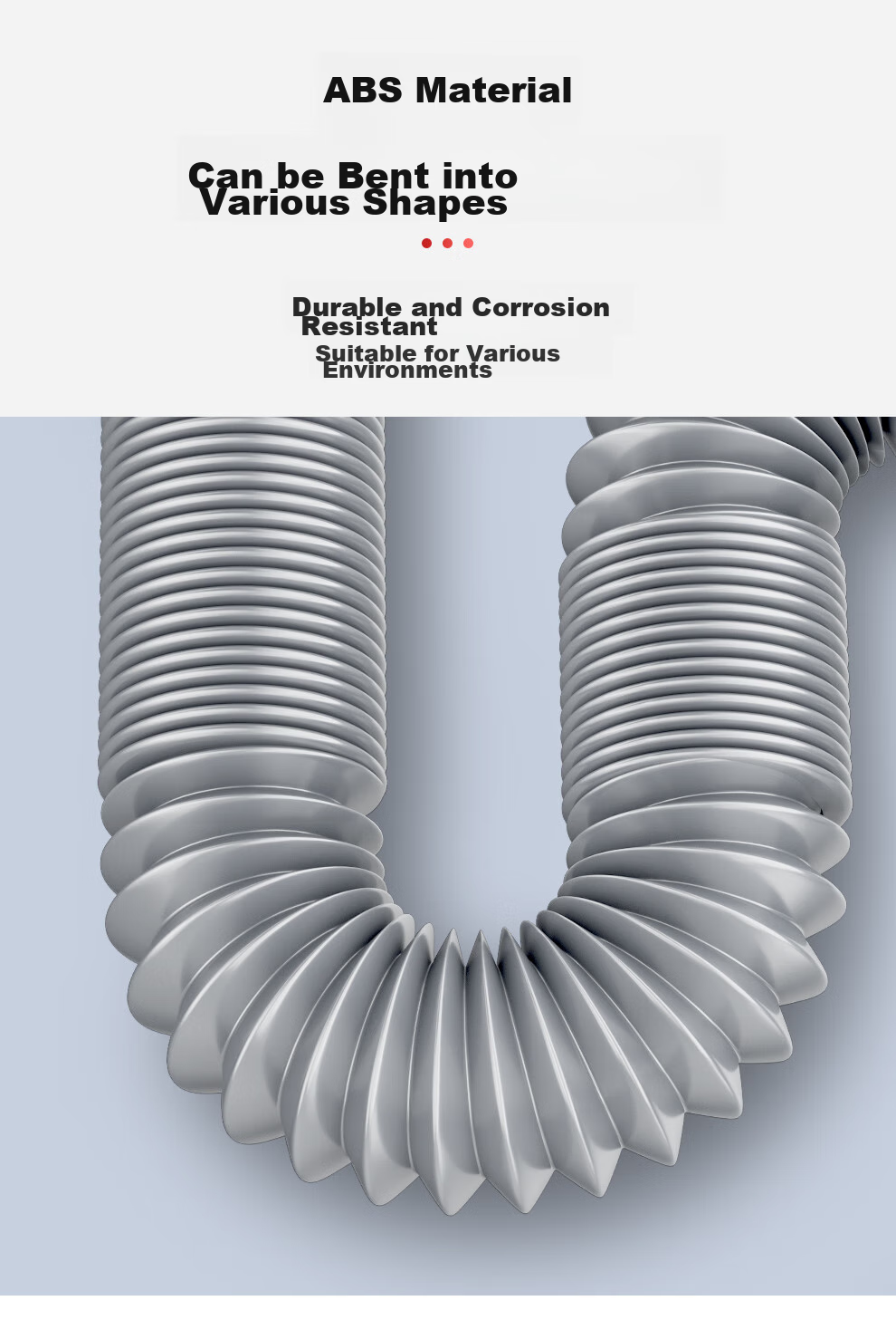 CVBAB Sink Drain Pipe, Washbasin Anti-Odor Drain Pipe, Anti-Odor Sealing Ring Drainage Pipe, Drainage Flexible Hose CV386 7