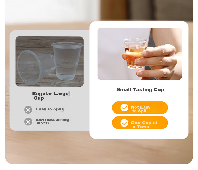 MARYYA Disposable Cups, Aviation Cups, 50ml*100 Pieces, Food-Grade, for Tasting Liquor, Small Plastic Cups, Tea Cups 9