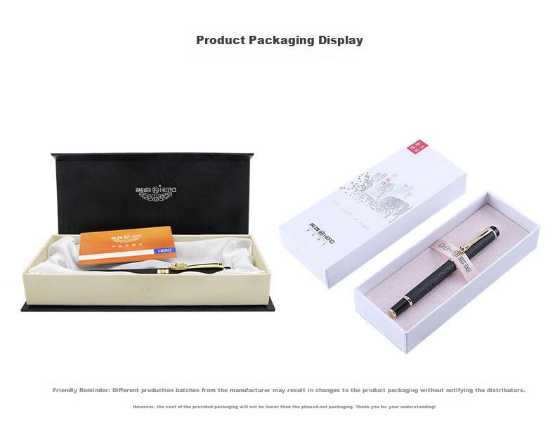 HERO Fountain Pen Black Velvet Sand Iridium Nib Ink Pen 6006 10