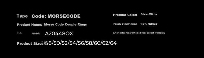 APM Monaco [Zhou Yiran's Style] LOVE Morse Code Ring, Couple Rings, Gift for Girlfriend Or Boyfriend, Birthday Present 2