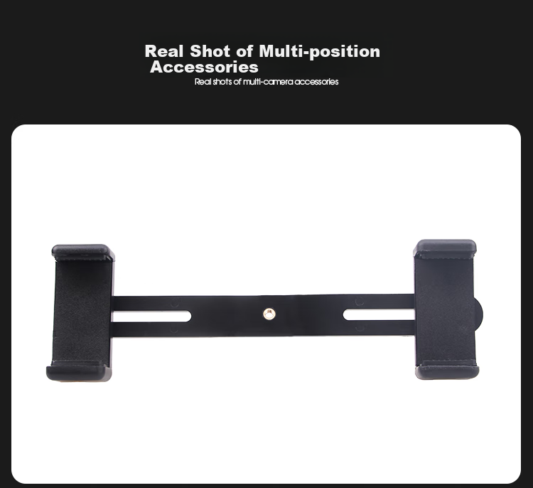 LATZZ Mobile Phone Live Streaming Stand Multi-Position Clamp, Stand Accessories Multi-Position Phone Holder, Tripod Phone Mount Expansion Clip 2