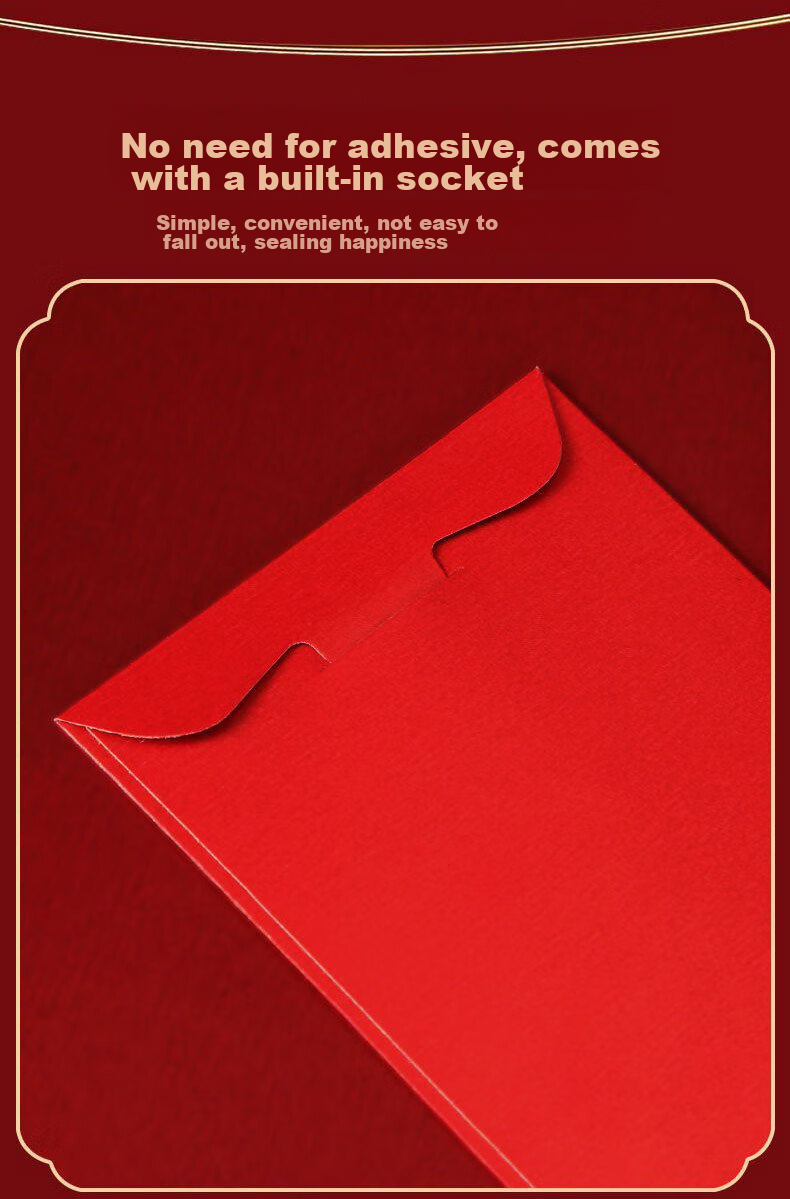 Cuitao New Year Red Envelopes, 30 Pieces, Spring Festival Housewarming And Business Opening Lucky Money Packets, Longevity Wishes, Red Packet Bags 6