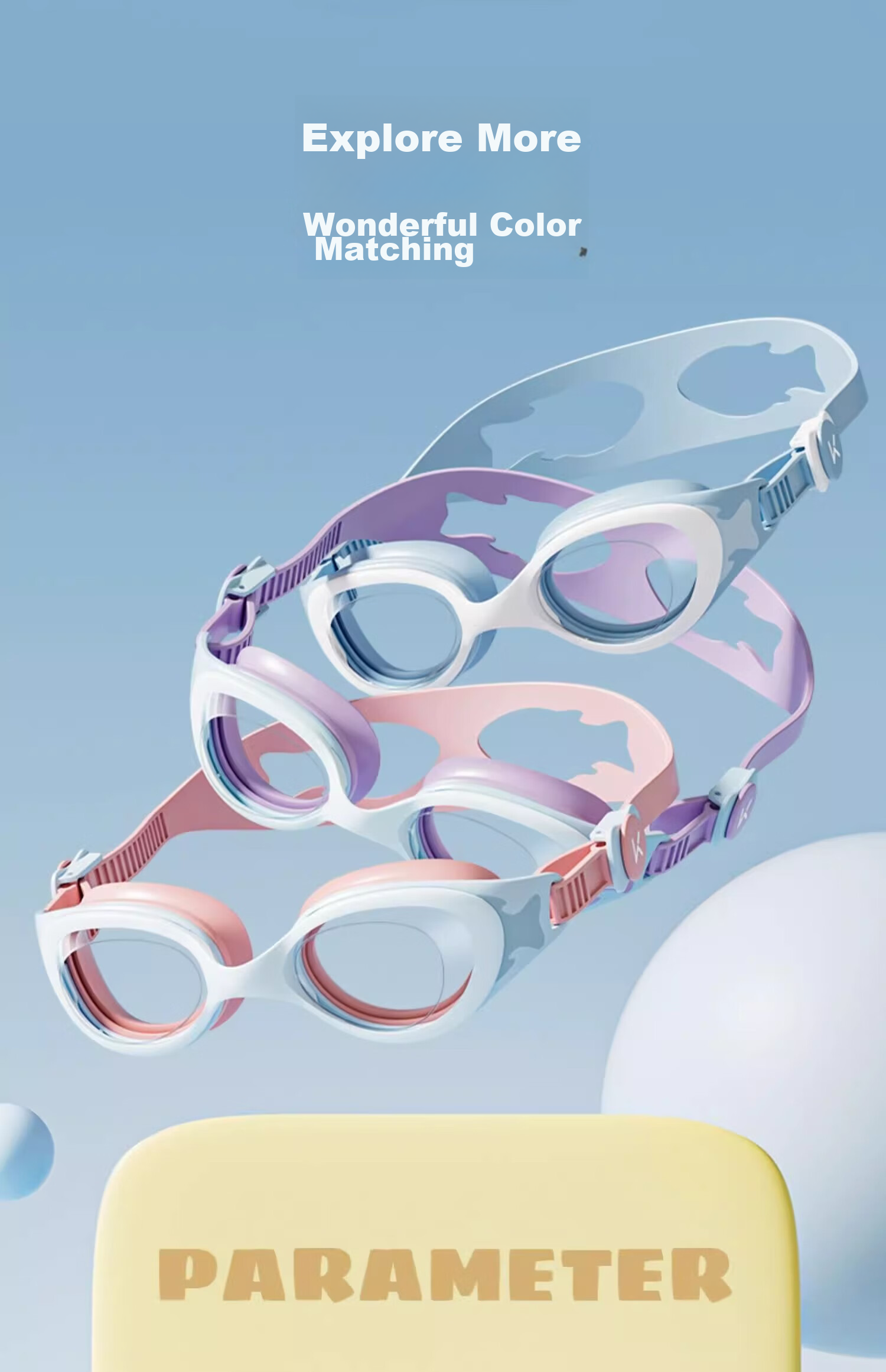 Keep Children's Swimming Goggles for Boys And Girls, High-Definition Waterproof Anti-Fog Swimming Glasses Professional Diving Equipment 17