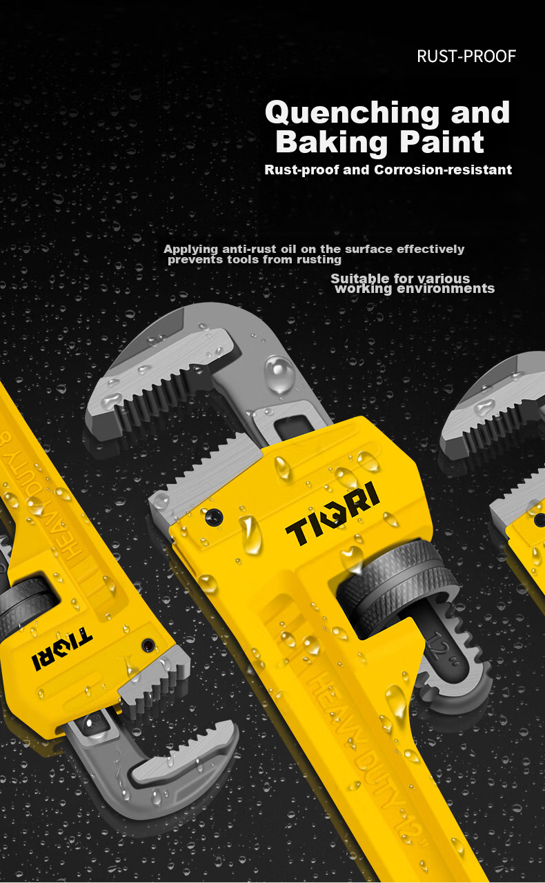 Tianqirui Pipe Wrench, Multi-Purpose Pliers, Industrial-Grade Universal Hose Wrench, Water Pipe Wrench, Heavy-Duty 8-Inch Household Pliers 8