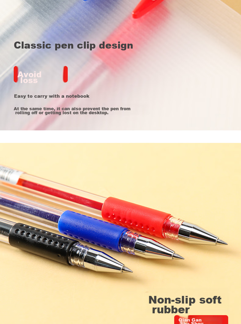 Genvana 0.5mm Black European Standard Gel Pen, Bullet Tip Signing Pen, Water-Based Pen for Exams And Office Use, MINI, 12 Pens/box 8