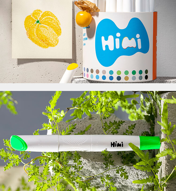 MIYA HIMI 24-Color Water-Soluble Colorful Sticks, Washable without Messing Hands, Crayon Colorful Stick Set for Drawing, Children's Art, Early Childhood Education, Sketching, And Aesthetic Development Tools 15
