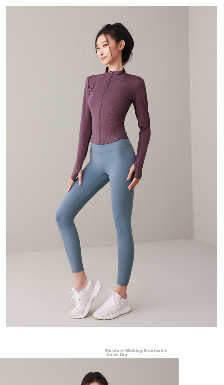 Fandimu Yoga Outfit for Women, Sports Fitness Pilates Slimming Body-Shaping Running Cycling Hiking Badminton Outfit 15