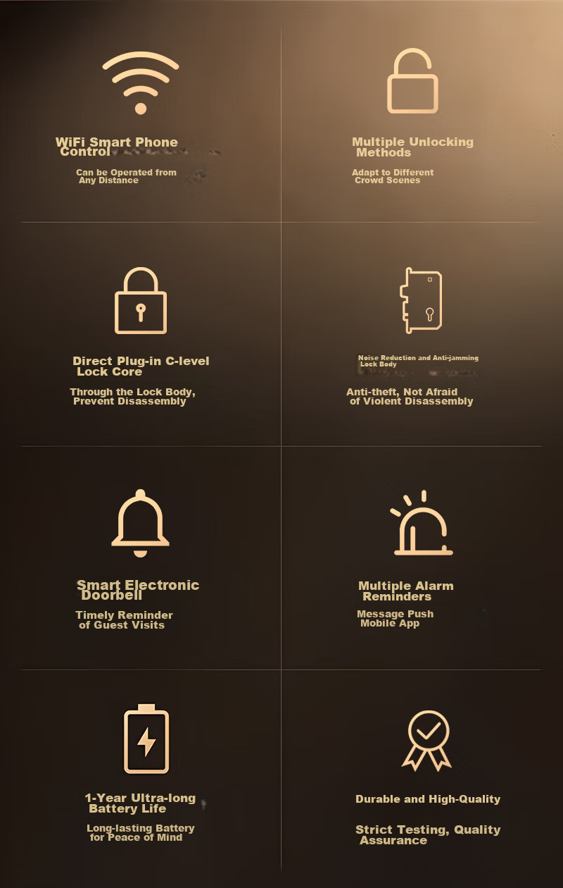 Juexiang Smart Door Lock, Password And Fingerprint Lock, Semi-Automatic Anti-Theft Lock for Homestays And Apartments, Wooden Entrance Doors, Home Electronic Lock, B50 2