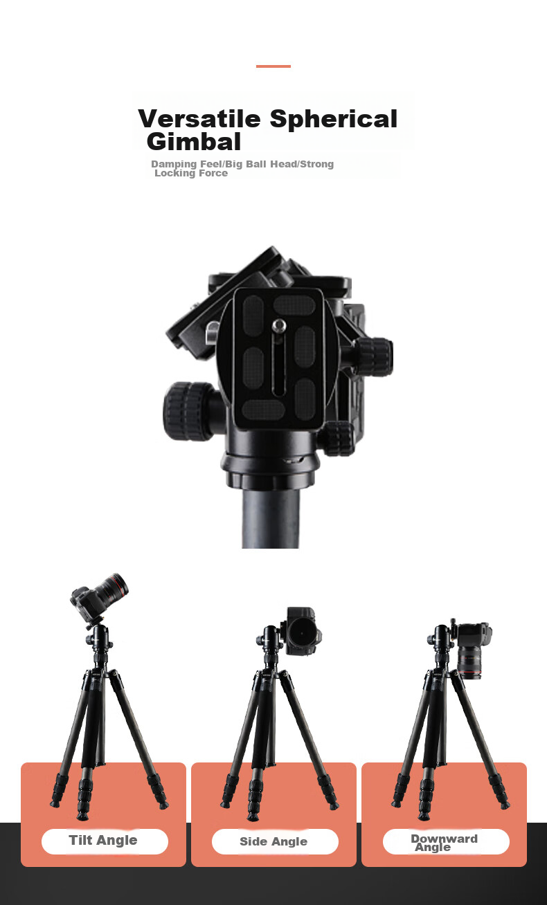 Weifeng WF-C6620A, Eight-Layer Carbon Fiber Tripod, Mirrorless And DSLR Camera Photography And Video Tripod, Portable Travel Tripod, Selfie Live Streaming Outdoor Floor Stand 10