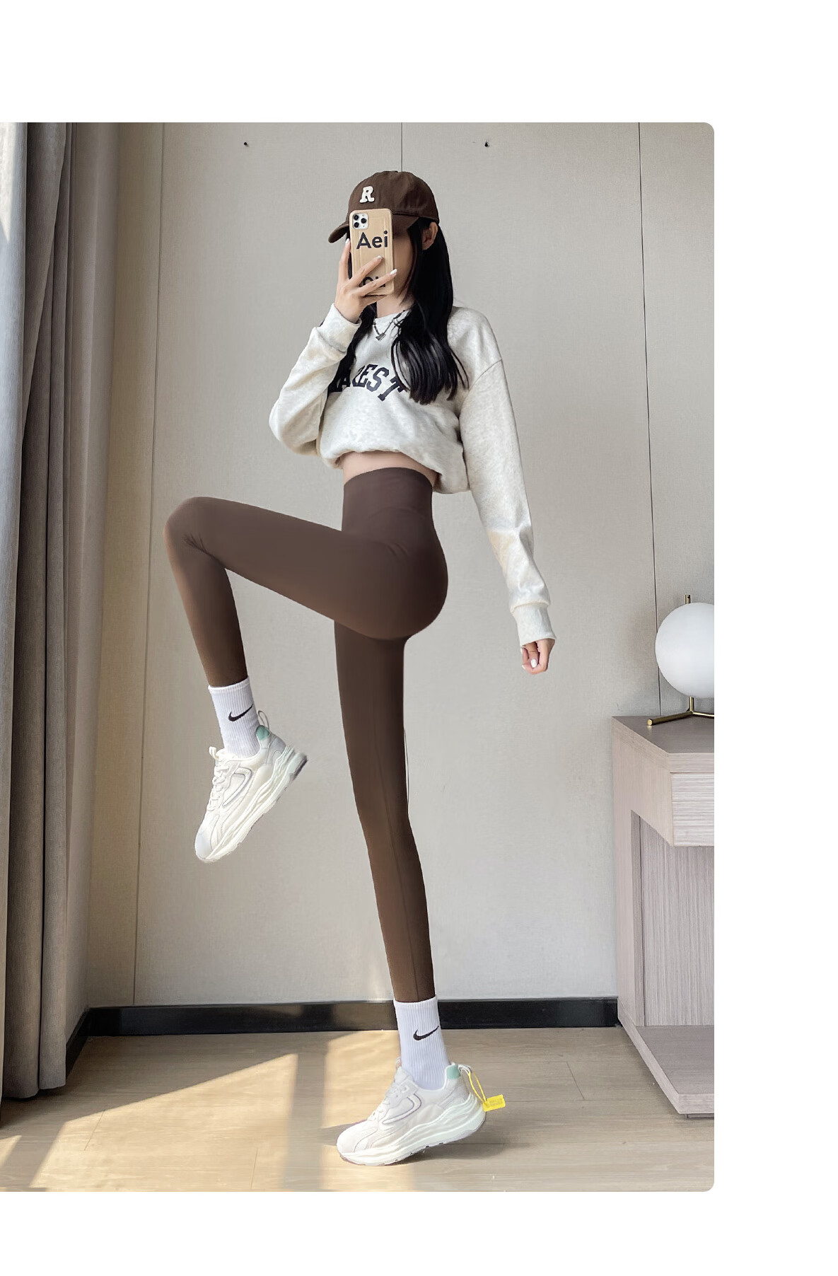 LangSha Women's Spring Thin Leggings Shark Pants Nine-Point Hip-Lifting Tummy Control Fitness Sports Yoga High Elastic Slim Barbie Pants 23