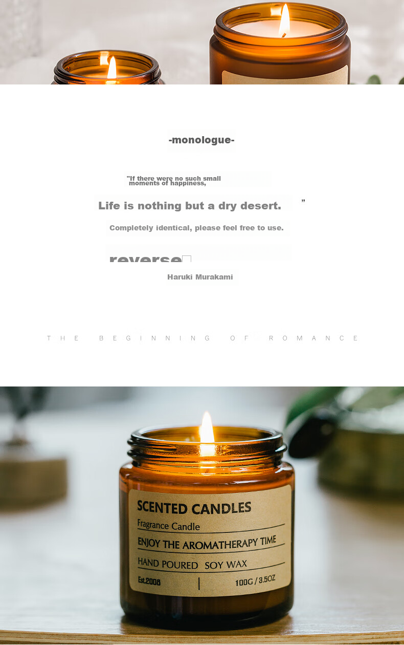 SHUJUHOME Aromatherapy Candle Romantic Fragrance Candle Holder Confession Candle for Home Use Smokeless Cup Wax Birthday Gift for Women 100g 1
