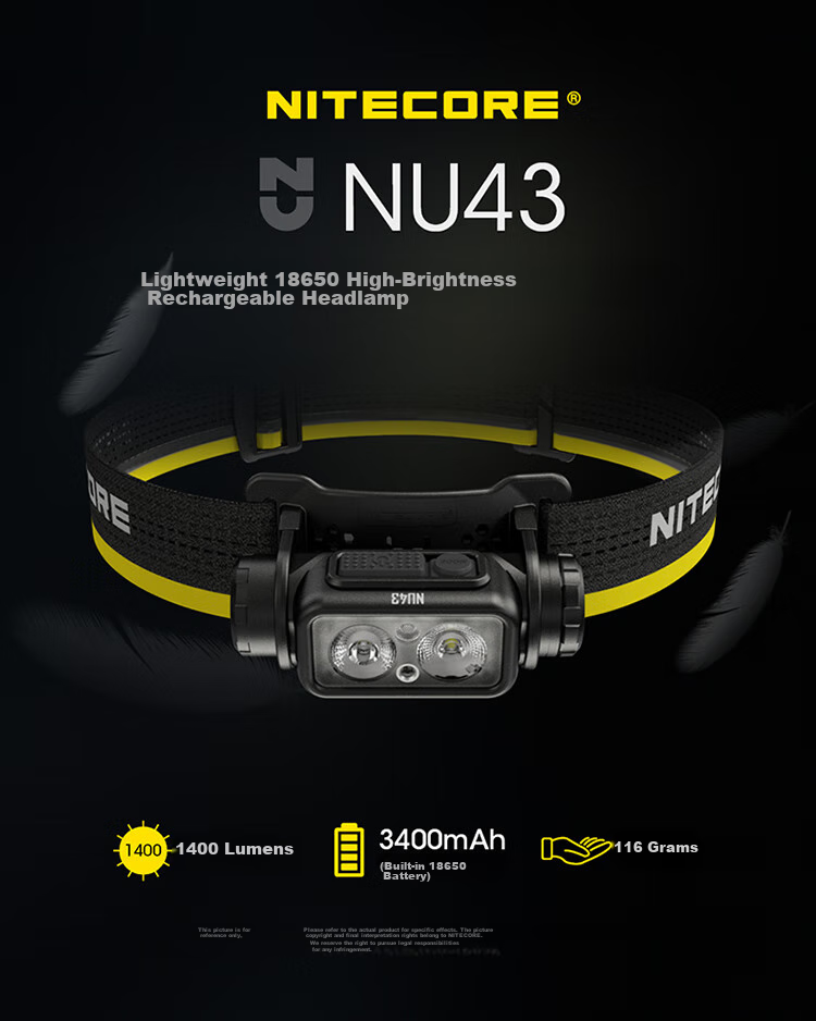 NITECORE NU43 Headlamp, Outdoor High-Intensity Long-Lasting Battery Life, Outdoor Work Lighting, Hiking, Mountaineering And Travel 1