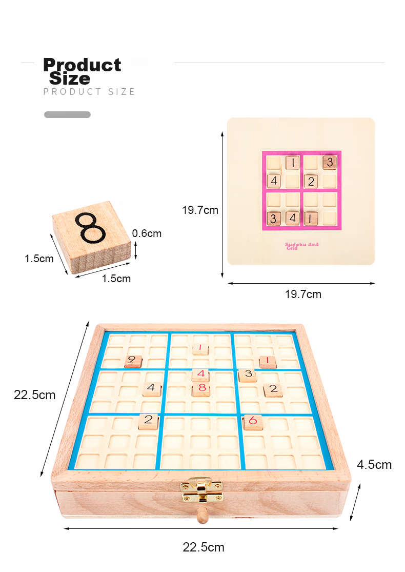 Toylezhi Sudoku Chess Four-In Educational Toy for Children, Elementary School Students' Thinking Training, Birthday And Holiday Gift for Boys And Girls 7