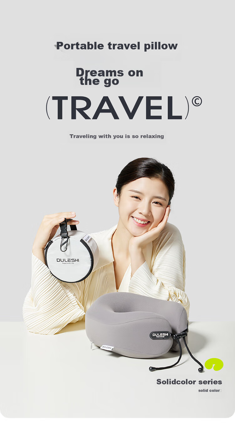 Car Lives U-Shaped Neck Pillow, Portable Travel Pillow, Airplane And High-Speed Rail Travel Essential, Neck Support Pillow for Business Trips And Naps 1