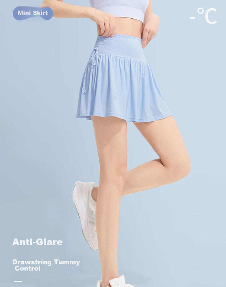 XUEXIMAN Anti-Exposure Sports Skirt for Women, Slimming Breathable Yoga Skirt for Running Training Yoga Tennis Shorts Skirt Summer 1