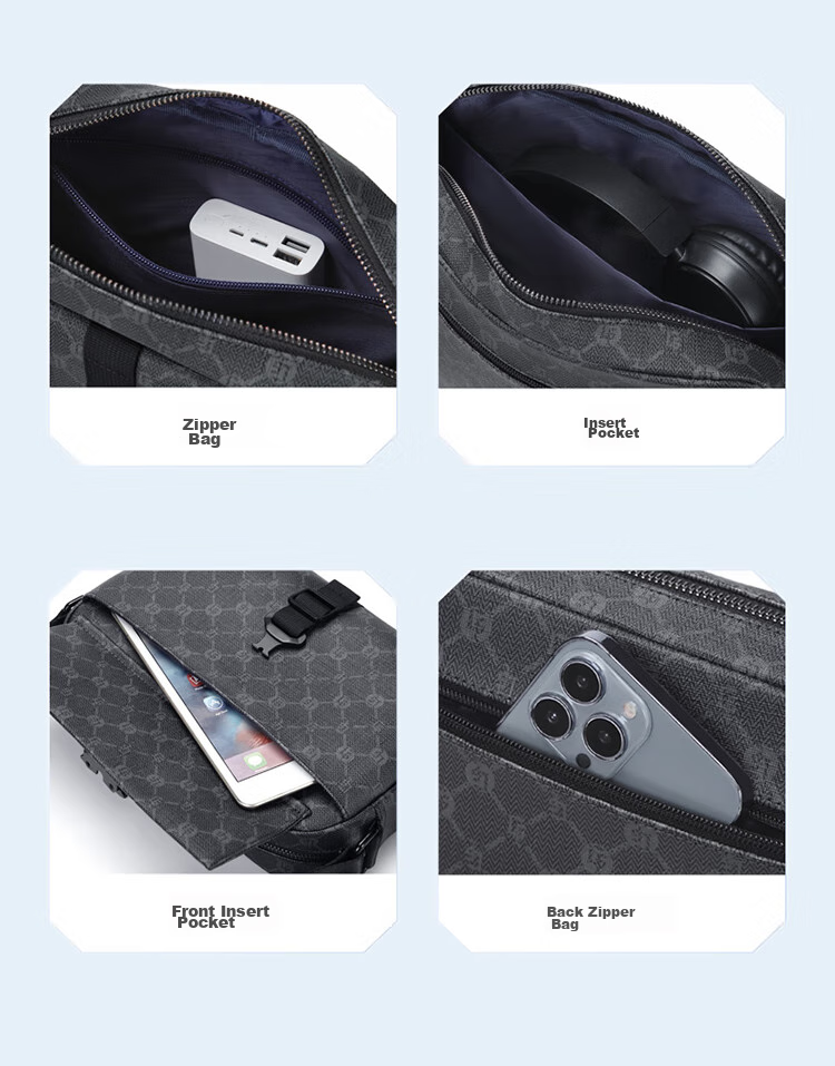 GOLF Shoulder Bag for Men, Casual Crossbody Bag, IPad And Phone Pouch, Durable Printed Business Commuter Small Square Bag 8
