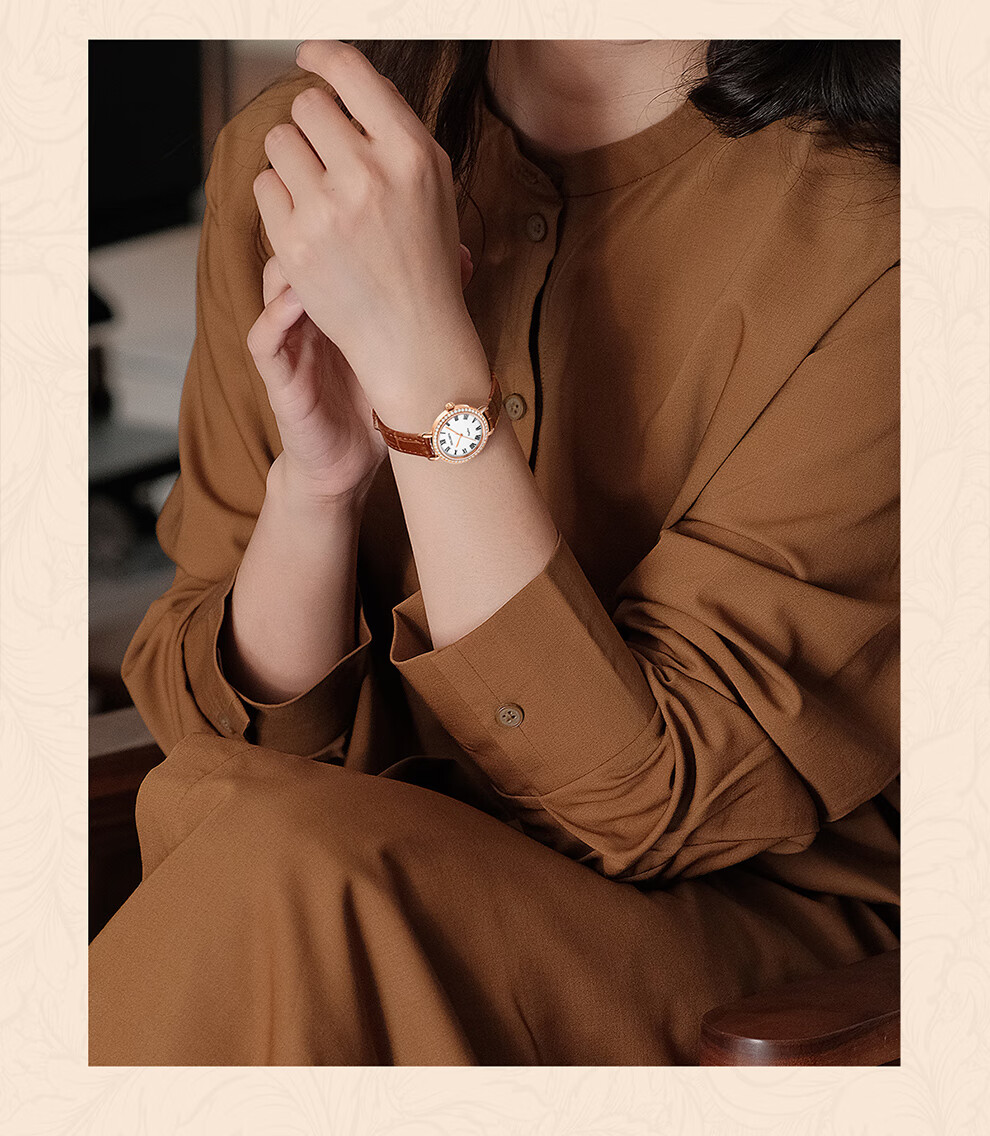 GOLGEN Women's Watch, Little Swan Series, Ladies Leather Strap Vintage Quartz Watch, Birthday Gift for Girlfriend, 19036 8