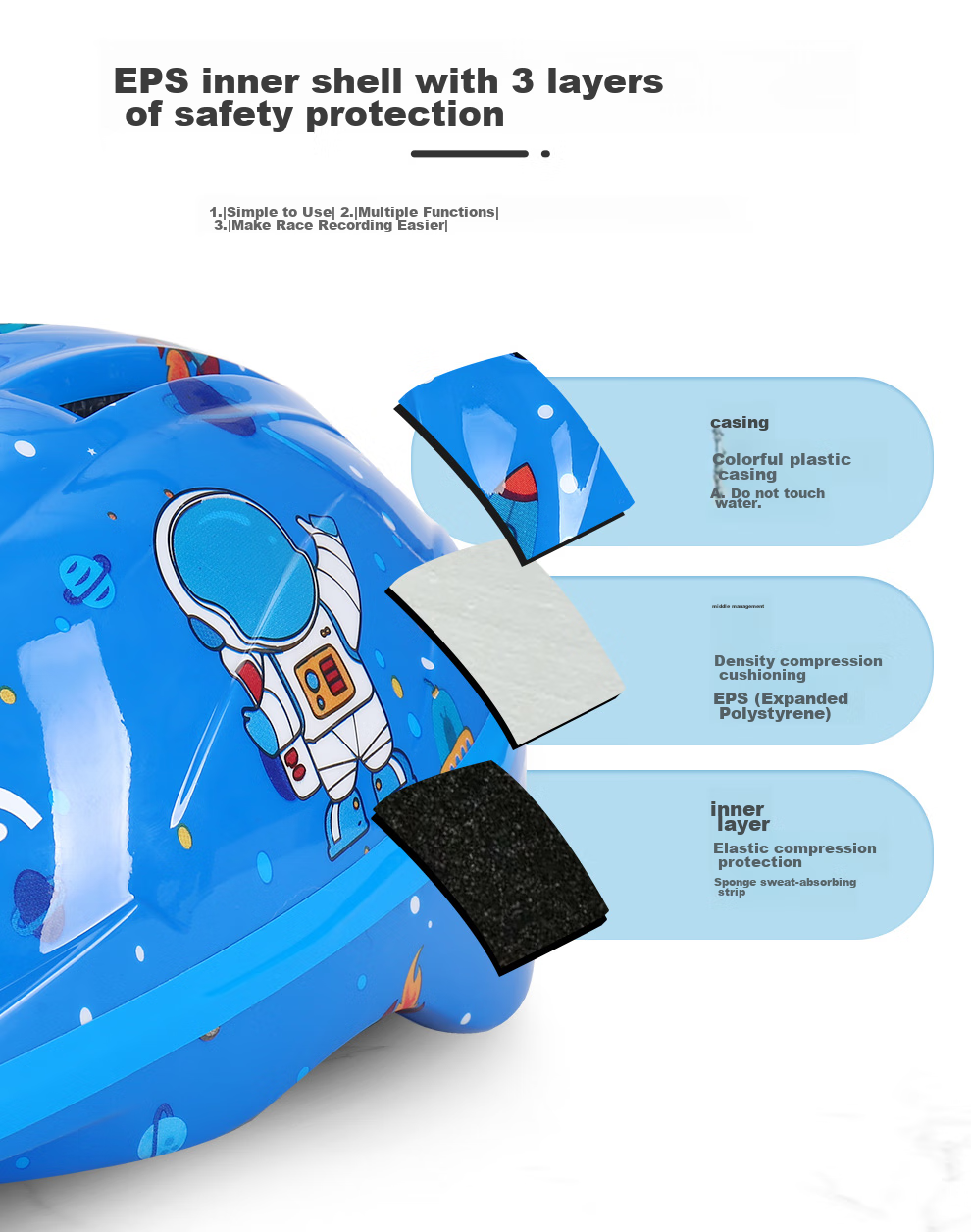 HEAD Adjustable Children's Helmet for Balance Bike, Roller Skating, Bicycle Riding, Skateboarding, Anti-Fall Cartoon Safety Helmet, Baby Pink M/L 12