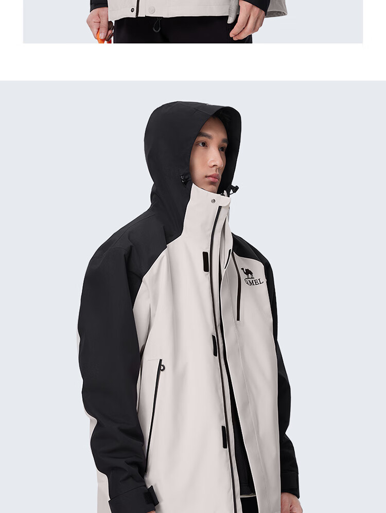 CAMEL [Wang Junkai's Choice] Outdoor Champion Kaijiao Evo Series Jacket, Unisex Three-In Waterproof Coat 4