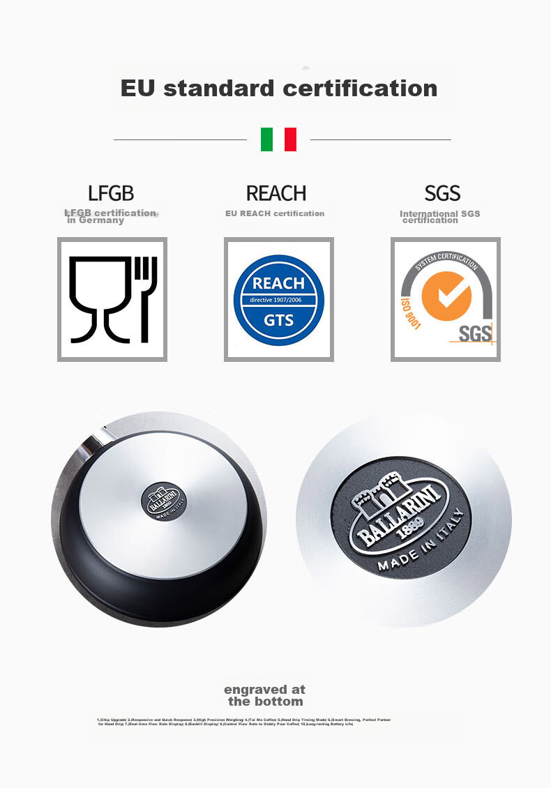 BALLARINI Non-Stick Wok, Imported Frying And Stir-Frying Pan, Lightweight, for Gas Stove, 30cm, Naples Series 11