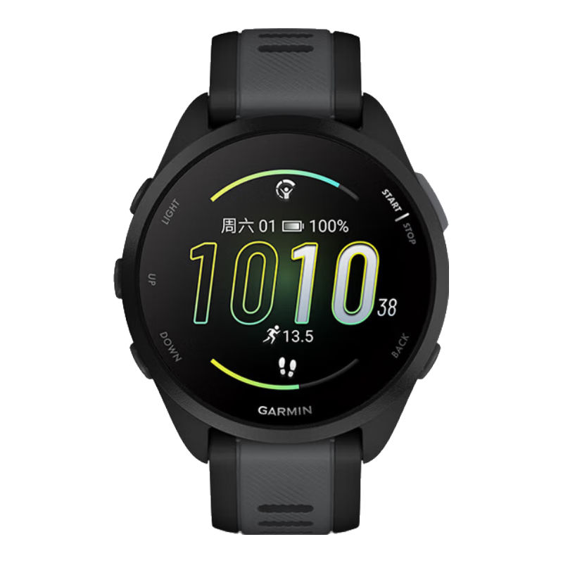 GARMIN Forerunner165 Heart Rate And Blood Oxygen Multi-GNSS Outdoor Smart Sports Watch, Midnight Black, Birthday Gift