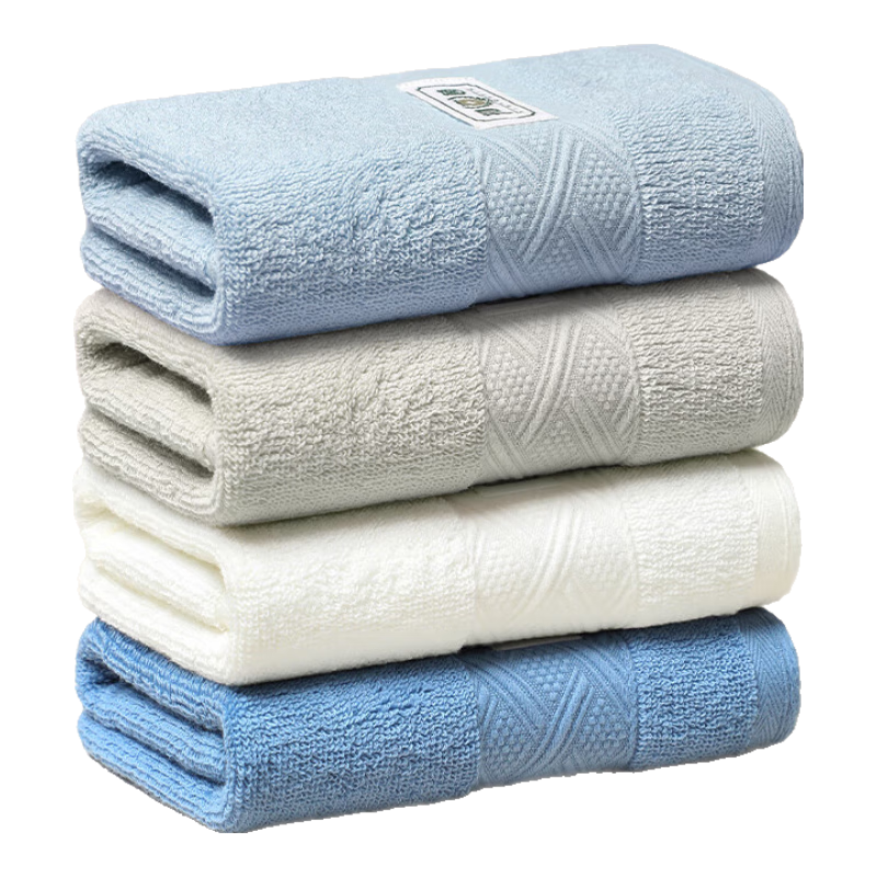 Grace 7A Antibacterial Towels, 4-Pack, Unisex Xinjiang Pure Cotton Towels for Face Washing And Bathing, Lint-Free Sports Face Towels