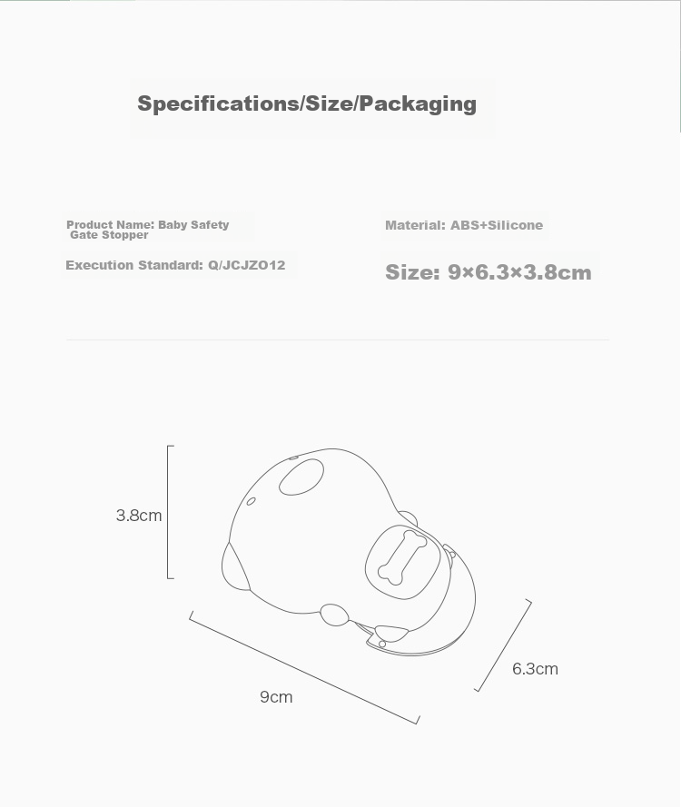 Babycare Child Safety Door Stopper, Anti-Pinch Hand Guard, Anti-Collision Silicone Door Stopper, Aotemi 12