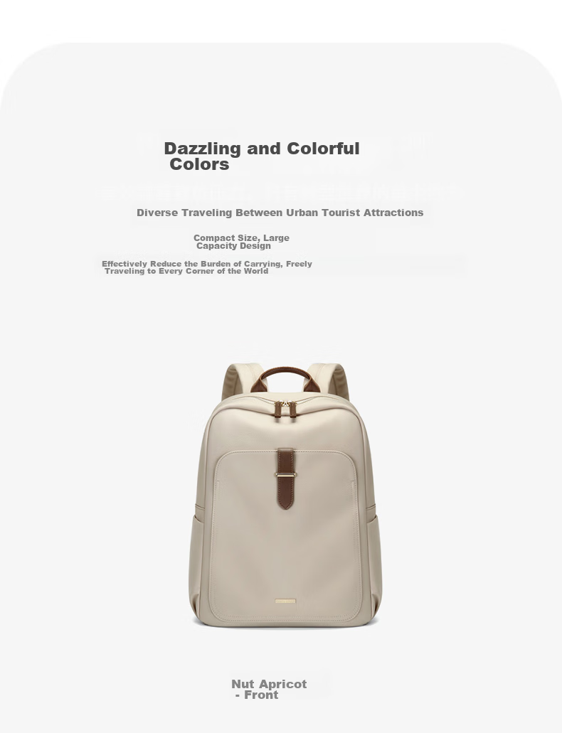 GOLF Women's Backpack, Casual Bag, Oxford Cloth Schoolbag, 15-Inch Laptop Bag, Business Trip Commuter Travel Bag 20