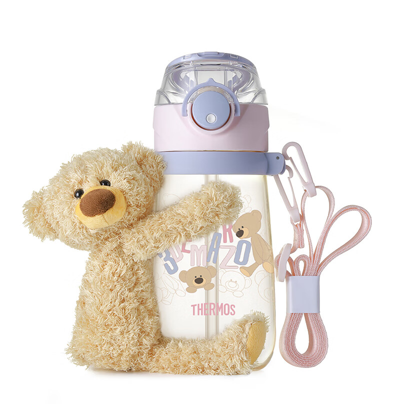 THERMOS Kids Double Handle Straw Cup PPSU High Temperature Resistant Baby 1-3 Years Summer Water Bottle 330ml Pink 6