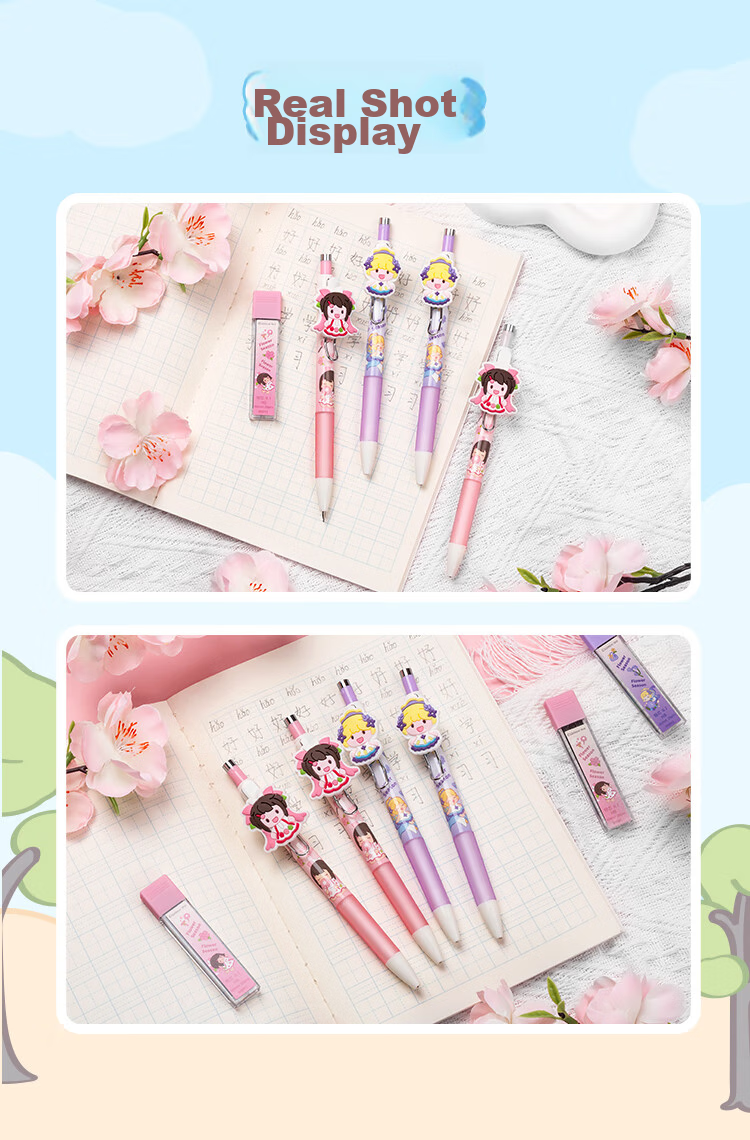 COMIX Huaxiansi Mechanical Pencil Set, 0.7mm, Mechanical Pencil Series, 1 Pencil + 1 Box of HB Lead Refills, Student Exam Gift Box, MWMP0013 9
