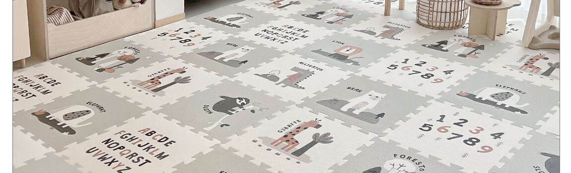 BEIESTATE Infant Crawling Mat, Spliced Honeycomb Cotton XPE Floor Mat, Thickened Baby Anti-Fall Pad - Morning 9 3