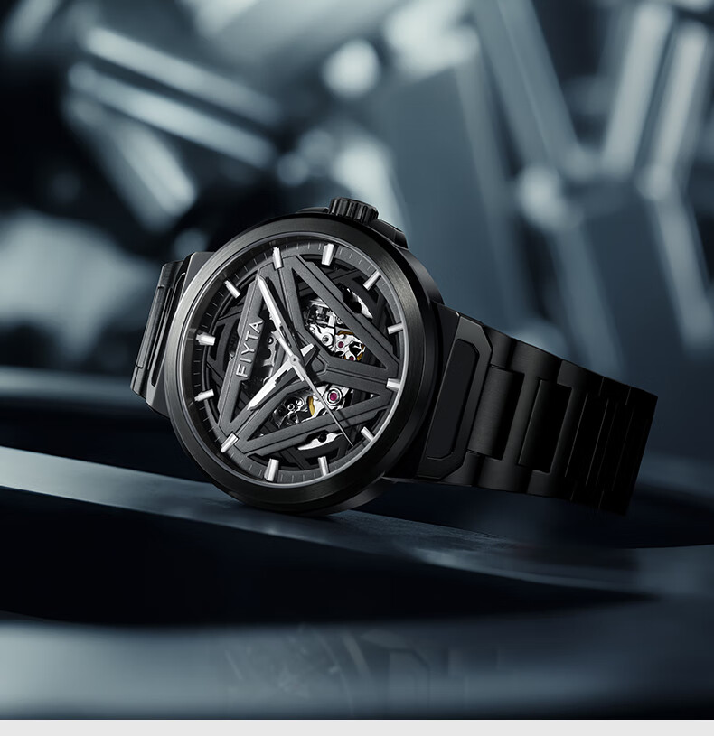 FIYTA Star Series "Space Capsule", Cool Black Hollow Mechanical Chinese Style Men's Watch, Holiday Gift for Me 9
