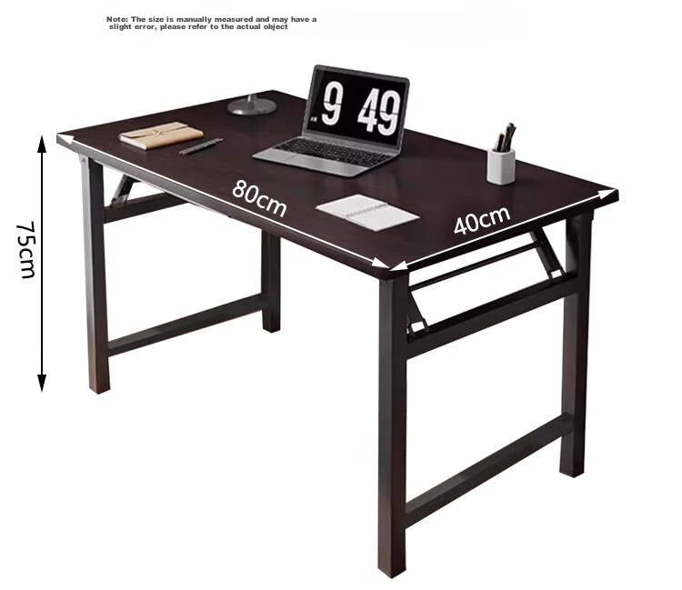 Jingcai Folding Table, Computer Desk, Study Desk, Office Desk, Training Long Table JZ35 Black Walnut 100*50cm 8