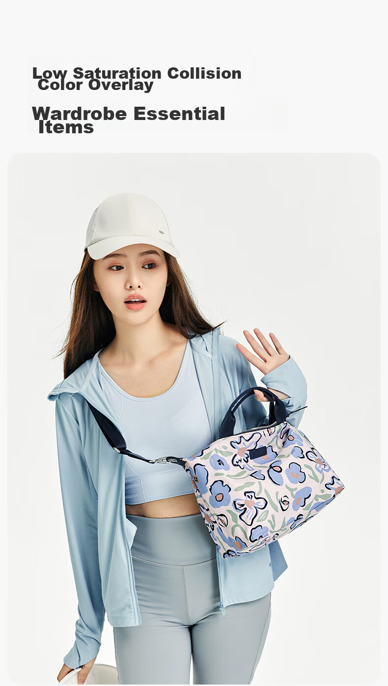 Laifu Fashion Dumpling Bag, Floral Art Print Crossbody Bag, Lightweight Soft Canvas Ladies Handbag, Birthday Gift 6