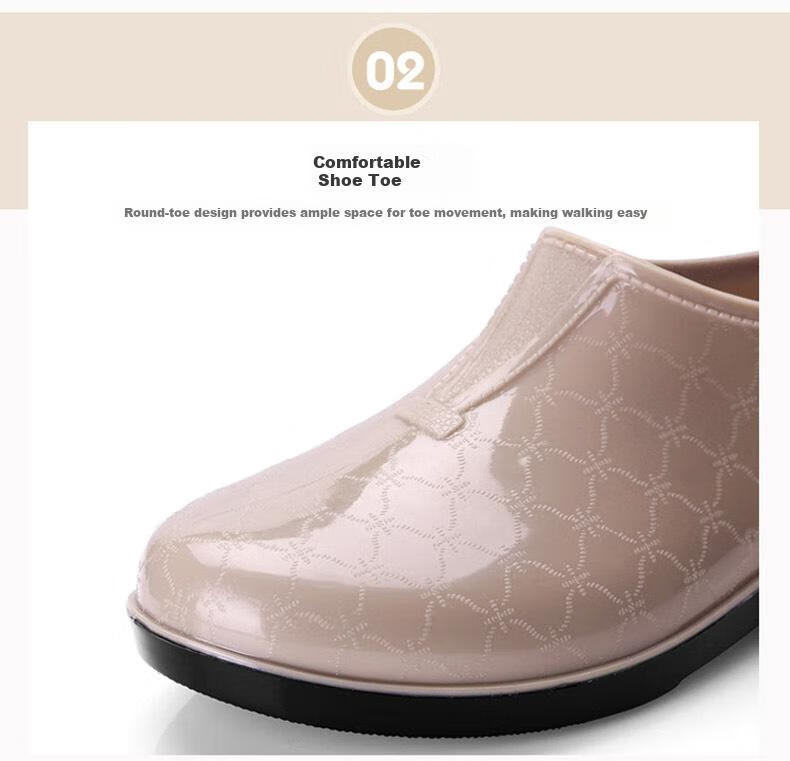 Warrior Rain Boots for Women, Adult Ladies Waterproof Shoes Rubber Boots HXL133-S Kake 38 (Size 37) 7