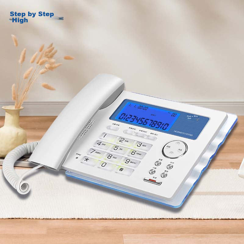 BBK Landline Telephone, Fixed-Line Phone for Office And Home Use, Backlit Large Screen, Family-Friendly Number, HCD172 White