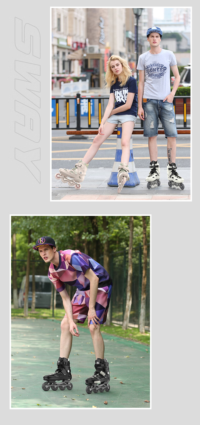 SWAY Professional Roller Skates for Adults, Men And Women, Inline Skates for College Students, Beginners, Figure Skating, Roller Blades 20