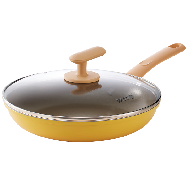 COOKER KING Non-Stick Frying Pan, Flat Bottom Pan, Wok, Egg Pan, 26cm, Low Smoke, Compatible with Induction Cooker, XMF26JG