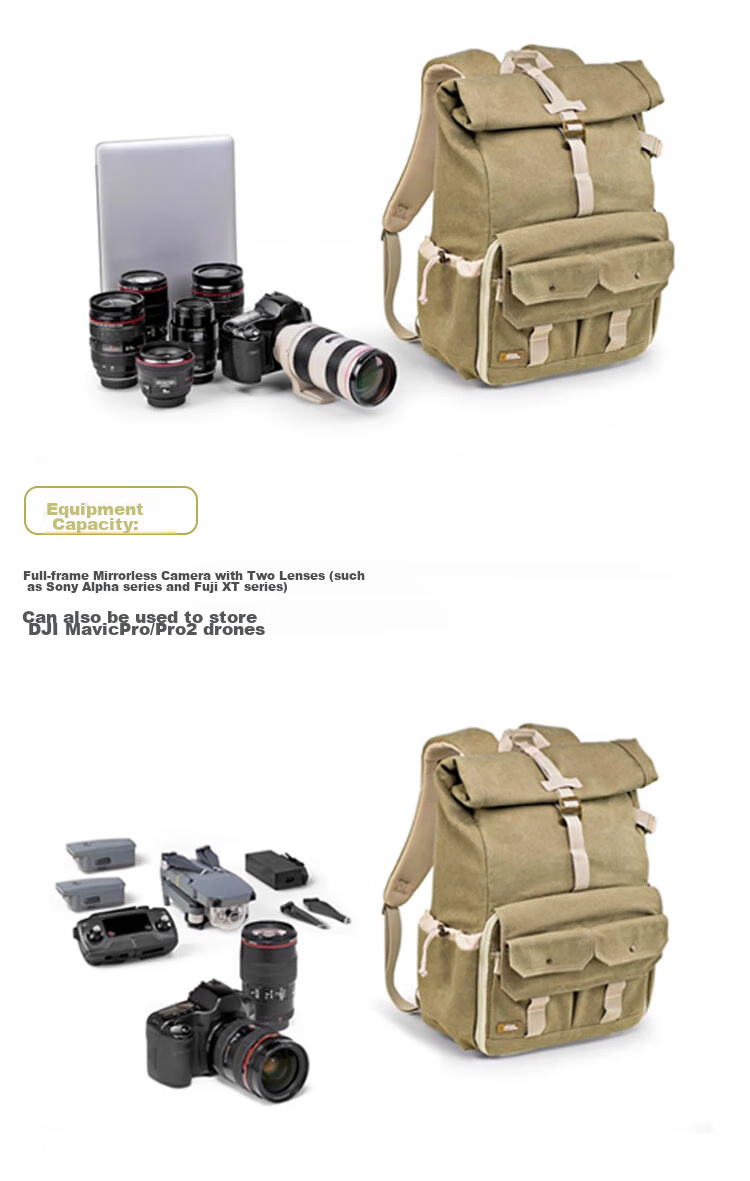 National Geographic NG 5170 DSLR And Mirrorless Camera Professional Photography Bag Medium-Sized Backpack Earth Explorer Series Travel Multifunctional Portable 8
