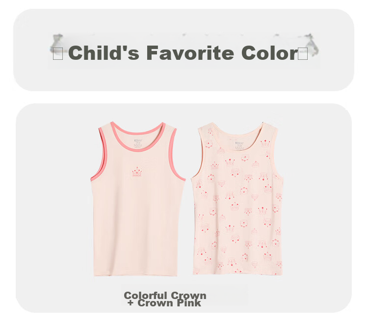 Hodohome Children's Tank Top for Girls, Summer A-Class Pure Cotton Thin Camisole, Cute Undershirt for Baby Girls, 802 160 13
